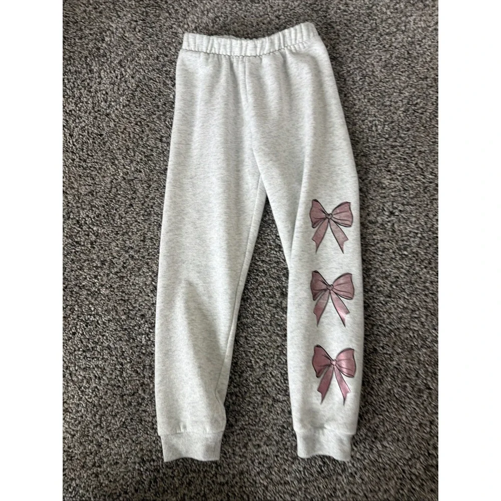 The Children's Place 5T Girls Two Piece Sweatsuit Bows Coquette